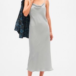 Banana Republic light grey midi slip dress. Straps are adjustable.